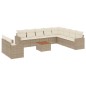 vidaXL 11-tlg. Garten-Sofagarnitur mit Kissen Beige Poly Rattan vidaXL 11-tlg. Garten-Sofagarnitur mit Kissen Beige Poly Rattan