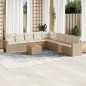 vidaXL 10-tlg. Garten-Sofagarnitur mit Kissen Beige Poly Rattan vidaXL 10-tlg. Garten-Sofagarnitur mit Kissen Beige Poly Rattan