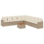 vidaXL 10-tlg. Garten-Sofagarnitur mit Kissen Beige Poly Rattan vidaXL 10-tlg. Garten-Sofagarnitur mit Kissen Beige Poly Rattan