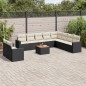 vidaXL 11-tlg. Garten-Sofagarnitur mit Kissen Schwarz Poly Rattan vidaXL 11-tlg. Garten-Sofagarnitur mit Kissen Schwarz Poly Rattan
