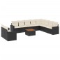vidaXL 11-tlg. Garten-Sofagarnitur mit Kissen Schwarz Poly Rattan vidaXL 11-tlg. Garten-Sofagarnitur mit Kissen Schwarz Poly Rattan