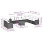 vidaXL 11-tlg. Garten-Sofagarnitur mit Kissen Schwarz Poly Rattan vidaXL 11-tlg. Garten-Sofagarnitur mit Kissen Schwarz Poly Rattan