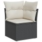 vidaXL Garten-Ecksofa mit Kissen Schwarz Poly Rattan vidaXL Garten-Ecksofa mit Kissen Schwarz Poly Rattan