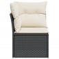vidaXL Garten-Ecksofa mit Kissen Schwarz Poly Rattan vidaXL Garten-Ecksofa mit Kissen Schwarz Poly Rattan