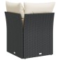 vidaXL Garten-Ecksofa mit Kissen Schwarz Poly Rattan vidaXL Garten-Ecksofa mit Kissen Schwarz Poly Rattan