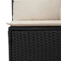 vidaXL Garten-Ecksofa mit Kissen Schwarz Poly Rattan vidaXL Garten-Ecksofa mit Kissen Schwarz Poly Rattan