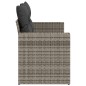 vidaXL Gartensofa 2-Sitzer mit Kissen Grau Poly Rattan vidaXL Gartensofa 2-Sitzer mit Kissen Grau Poly Rattan
