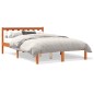 vidaXL Massivholzbett Wachsbraun 140x190 cm Kiefer