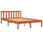 vidaXL Massivholzbett Wachsbraun 140x190 cm Kiefer