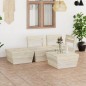 4-tlg. Garten-Paletten-Lounge-Set Imprägniertes Fichtenholz 4-tlg. Garten-Paletten-Lounge-Set Imprägniertes Fichtenholz