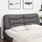 vidaXL Kopfteil-Kissen Grau 160 cm Kunstleder