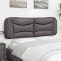 vidaXL Kopfteil-Kissen Grau 160 cm Kunstleder
