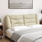 vidaXL Kopfteil-Kissen Creme 160 cm Stoff