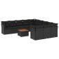 vidaXL 12-tlg. Garten-Sofagarnitur mit Kissen Schwarz Poly Rattan vidaXL 12-tlg. Garten-Sofagarnitur mit Kissen Schwarz Poly Rattan