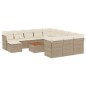 vidaXL 13-tlg. Garten-Sofagarnitur mit Kissen Beige Poly Rattan vidaXL 13-tlg. Garten-Sofagarnitur mit Kissen Beige Poly Rattan
