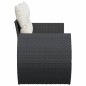 vidaXL Gartensofa mit Kissen 2-Sitzer Schwarz Poly Rattan vidaXL Gartensofa mit Kissen 2-Sitzer Schwarz Poly Rattan
