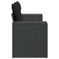 vidaXL Gartensofa mit Kissen 2-Sitzer Schwarz Poly Rattan vidaXL Gartensofa mit Kissen 2-Sitzer Schwarz Poly Rattan