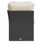 vidaXL Gartensofa mit Kissen 2-Sitzer Schwarz Poly Rattan vidaXL Gartensofa mit Kissen 2-Sitzer Schwarz Poly Rattan