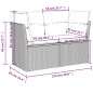vidaXL Gartensofa mit Kissen 2-Sitzer Schwarz Poly Rattan vidaXL Gartensofa mit Kissen 2-Sitzer Schwarz Poly Rattan