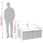vidaXL Gartensofa mit Kissen 2-Sitzer Schwarz Poly Rattan vidaXL Gartensofa mit Kissen 2-Sitzer Schwarz Poly Rattan