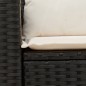 vidaXL Gartensofa mit Kissen 2-Sitzer Schwarz Poly Rattan vidaXL Gartensofa mit Kissen 2-Sitzer Schwarz Poly Rattan