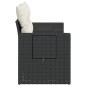 vidaXL Gartensofa mit Kissen 2-Sitzer Schwarz Poly Rattan vidaXL Gartensofa mit Kissen 2-Sitzer Schwarz Poly Rattan