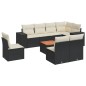 vidaXL 9-tlg. Garten-Sofagarnitur mit Kissen Schwarz Poly Rattan vidaXL 9-tlg. Garten-Sofagarnitur mit Kissen Schwarz Poly Rattan
