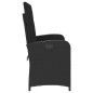 vidaXL Gartenbank Verstellbar mit Kissen Schwarz Poly Rattan vidaXL Gartenbank Verstellbar mit Kissen Schwarz Poly Rattan