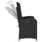 vidaXL Gartenbank Verstellbar mit Kissen Schwarz Poly Rattan vidaXL Gartenbank Verstellbar mit Kissen Schwarz Poly Rattan