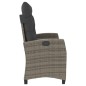 vidaXL Gartenbank Verstellbar mit Kissen Grau Poly Rattan vidaXL Gartenbank Verstellbar mit Kissen Grau Poly Rattan