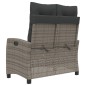 vidaXL Gartenbank Verstellbar mit Kissen Grau Poly Rattan vidaXL Gartenbank Verstellbar mit Kissen Grau Poly Rattan