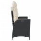 vidaXL Gartenbank Verstellbar mit Kissen Schwarz Poly Rattan vidaXL Gartenbank Verstellbar mit Kissen Schwarz Poly Rattan