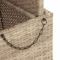 vidaXL Gartentisch Beige 90x55x71 cm Poly Rattan und Akazienholz vidaXL Gartentisch Beige 90x55x71 cm Poly Rattan und Akazienholz