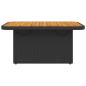 vidaXL Gartentisch Schwarz 90x55x71 cm Poly Rattan und Akazienholz vidaXL Gartentisch Schwarz 90x55x71 cm Poly Rattan und Akazienholz