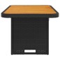 vidaXL Gartentisch Schwarz 90x55x71 cm Poly Rattan und Akazienholz vidaXL Gartentisch Schwarz 90x55x71 cm Poly Rattan und Akazienholz