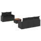 vidaXL 6-tlg. Garten-Sofagarnitur mit Kissen Schwarz Poly Rattan vidaXL 6-tlg. Garten-Sofagarnitur mit Kissen Schwarz Poly Rattan