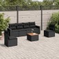 vidaXL 7-tlg. Garten-Sofagarnitur mit Kissen Schwarz Poly Rattan vidaXL 7-tlg. Garten-Sofagarnitur mit Kissen Schwarz Poly Rattan