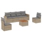 vidaXL 7-tlg. Garten-Sofagarnitur mit Kissen Beige Poly Rattan vidaXL 7-tlg. Garten-Sofagarnitur mit Kissen Beige Poly Rattan
