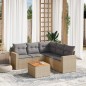vidaXL 6-tlg. Garten-Sofagarnitur mit Kissen Beige Poly Rattan vidaXL 6-tlg. Garten-Sofagarnitur mit Kissen Beige Poly Rattan