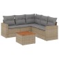 vidaXL 6-tlg. Garten-Sofagarnitur mit Kissen Beige Poly Rattan vidaXL 6-tlg. Garten-Sofagarnitur mit Kissen Beige Poly Rattan