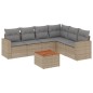 vidaXL 7-tlg. Garten-Sofagarnitur mit Kissen Beige Poly Rattan vidaXL 7-tlg. Garten-Sofagarnitur mit Kissen Beige Poly Rattan