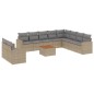 vidaXL 11-tlg. Garten-Sofagarnitur mit Kissen Beige Poly Rattan vidaXL 11-tlg. Garten-Sofagarnitur mit Kissen Beige Poly Rattan