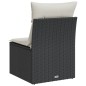 vidaXL Gartensofa ohne Armlehnen mit Kissen Schwarz Poly Rattan vidaXL Gartensofa ohne Armlehnen mit Kissen Schwarz Poly Rattan