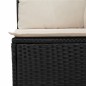 vidaXL Gartensofa ohne Armlehnen mit Kissen Schwarz Poly Rattan vidaXL Gartensofa ohne Armlehnen mit Kissen Schwarz Poly Rattan