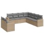 vidaXL 9-tlg. Garten-Sofagarnitur mit Kissen Beige Poly Rattan vidaXL 9-tlg. Garten-Sofagarnitur mit Kissen Beige Poly Rattan
