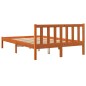 vidaXL Massivholzbett Wachsbraun 135x190 cm Kiefer vidaXL Massivholzbett Wachsbraun 135x190 cm Kiefer