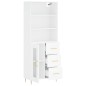 vidaXL Highboard Weiß 69,5x34x180 cm Holzwerkstoff vidaXL Highboard Weiß 69,5x34x180 cm Holzwerkstoff