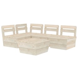 5-tlg. Garten-Paletten-Lounge-Set Imprägniertes Fichtenholz