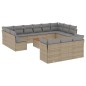 vidaXL 14-tlg. Garten-Sofagarnitur mit Kissen Beige Poly Rattan vidaXL 14-tlg. Garten-Sofagarnitur mit Kissen Beige Poly Rattan
