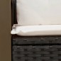 vidaXL Gartensofa mit Kissen 2-Sitzer Schwarz Poly Rattan vidaXL Gartensofa mit Kissen 2-Sitzer Schwarz Poly Rattan